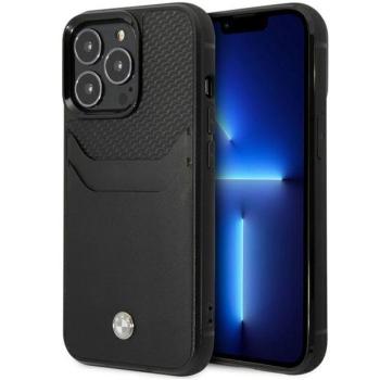 Etui BMW BMHCP14L22RSEPK iPhone 14 Pro 6,1&quot; fekete bőr kártya foglalat tok kép