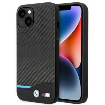 Etui BMW BMHCP14S22NBCK iPhone 14 6.1&quot; fekete bőr Carbon tok kép