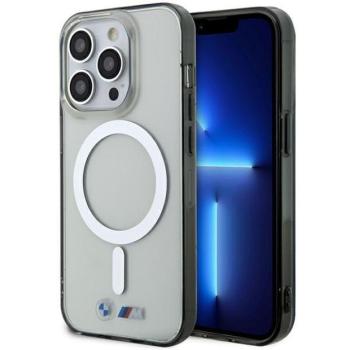 Etui BMW BMHMP14LHCRS iPhone 14 Pro 6.1&quot; átlátszó keménytok ezüst gyűrű MagSafe kép