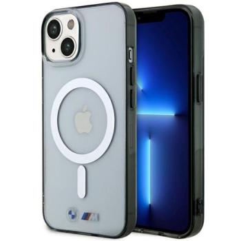 Etui BMW BMHMP14MHCRS iPhone 14 Plus / 15 Plus 6.7&quot; átlátszó keménytok Ezüst gyűrű MagSafe kép