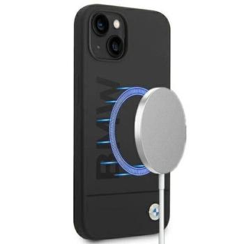 Etui BMW BMHMP14MSLBLBK iPhone 14 Plus / 15 Plus 6,7&quot; fekete keménytok szilikon Signature Collectioni logó Magsafe kép