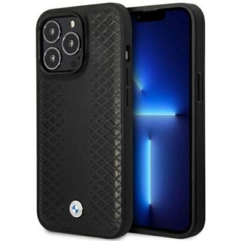 Etui BMW BMHMP14X22RFGK iPhone 14 Pro Max 6,7&quot; fekete bőr gyémánt mintás MagSafe tok kép