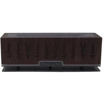 Fa hatású párásító, ultrahangos aromaterápiás diffúzor, 200 ml-es tartály, időzítővel, lánghatású világítással, távirányítóval, Wooze Flaming Fragrance, sötétbarna kép