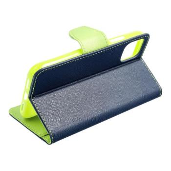 Fancy Book case MOTOROLA MOTO G14 tengerészkék / lime tok kép