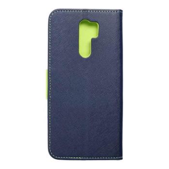 Fancy flipes tok Xiaomi redmi 9 sötétkék / lime telefontok kép