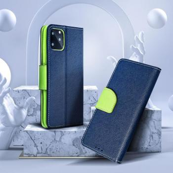 FANCY könyvtok Motorola Moto G75 - tengerészkék-limezöld kép