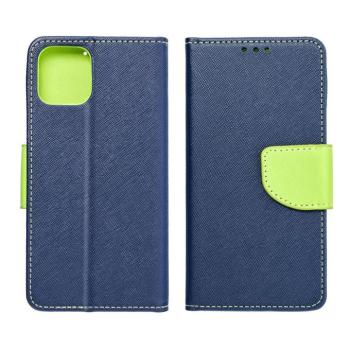 FANCY könyvtok Samsung Galaxy S25 - tengerészkék-limezöld kép