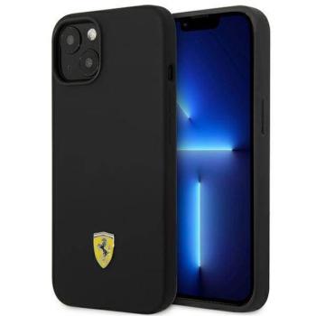 Ferrari FEHCP14SSIBBK iPhone 14 6,1&quot; fekete keménytok szilikon fém logó kép