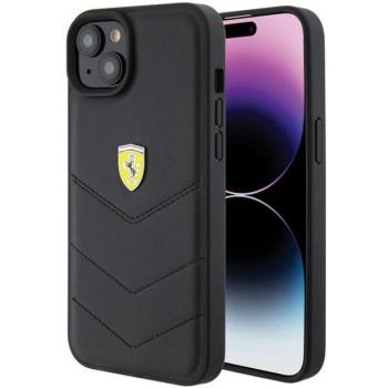 Ferrari FEHCP15MRDUK iPhone 15 Plus 6.7&quot; fekete keménytok steppelt fém logóval kép