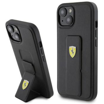 Ferrari FEHCP15SGSPSPSIK iPhone 15 6.1&quot; fekete keménytok markolat állvány fém logó kép