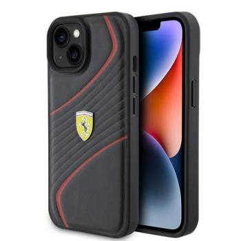 Ferrari FEHCP15SPTWK iPhone 15 6.1&quot; fekete keménytok Twist fém logóval kép