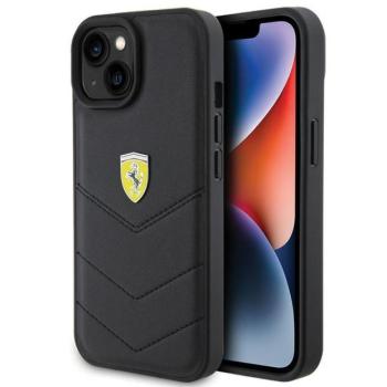 Ferrari FEHCP15SRDUK iPhone 15 6.1&quot; fekete keménytok steppelt fém logóval kép