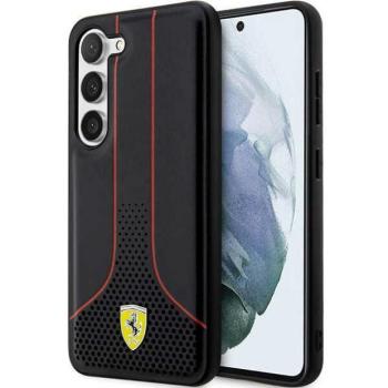 Ferrari FEHCS23SPCSK Samsung Galaxy S23 S911 fekete keménytok perforált 296 P kép
