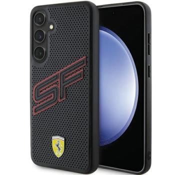 Ferrari FEHCS24MPINK Samsung S24+ S926 fekete keménytok perforált kép