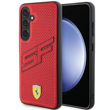 Ferrari FEHCS24MPINR Samsung S24+ S926 piros keménytok perforált kép