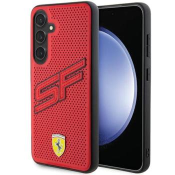 Ferrari FEHCS24SPINR Samsung S24 S921 piros keménytok perforált kép