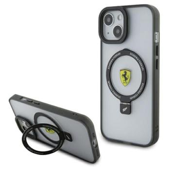 Ferrari FEHMP15MUSCAH iPhone 15 Plus / 14 Plus 6.7&quot; átlátszó keménytok gyűrűs állvány 2023 Collection MagSafe kép