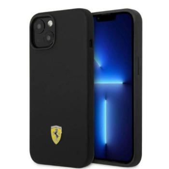 Ferrari FEHMSIP14MBK iPhone 14 Plus / 15 Plus 6.7&quot; fekete keménytok szilikon fém logó Magsafe kép