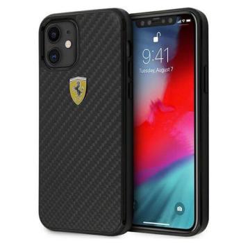 Ferrari FERCAHCP12SBK iPhone 12 mini 5,4&quot; fekete On Track Real Carbon keménytok kép