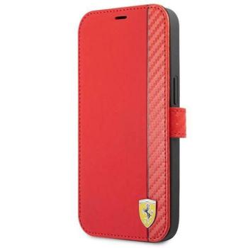 Ferrari FESAXFLBKP13SRE iPhone 13 mini 5,4&quot; piros On Track csíkos könyvtok kép