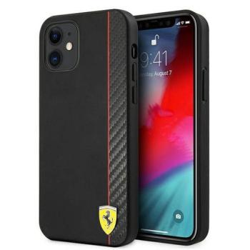 Ferrari FESAXHCP12SBK iPhone 12 mini 5,4&quot; fekete On Track csíkos keménytok kép
