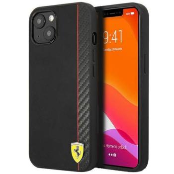 Ferrari FESAXHCP13SBK iPhone 13 mini 5,4&quot; fekete On Track csíkos keménytok kép