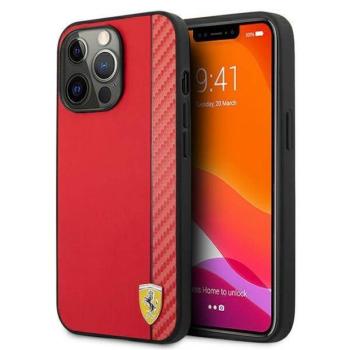 Ferrari FESAXHCP13XRE iPhone 13 Pro Max 6,7&quot; piros On Track Carbon csíkos keménytok kép