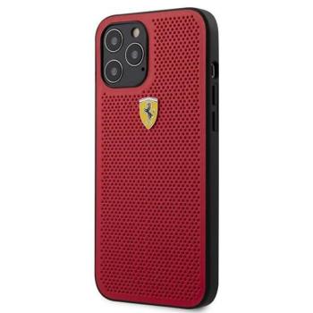 Ferrari FESPEHCP12LRE iPhone 12 Pro Max 6,7&quot; piros On Track perforált keménytok kép
