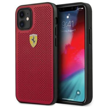 Ferrari FESPEHCP12SRE iPhone 12 mini 5,4&quot; piros On Track perforált keménytok kép