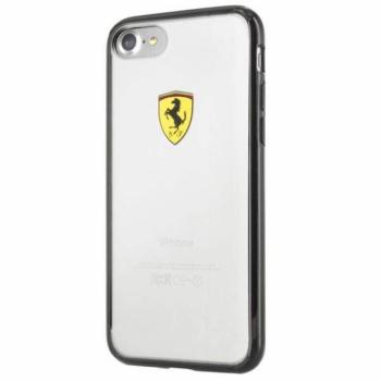 Ferrari keménytok FEHCP7BK iPhone 7/8/SE 2020 / SE 2022 fekete/átlátszó Racing Shield tok kép