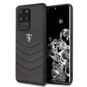 Ferrari keménytok FEHQUHCS69BK Samsung Galaxy S20 Ultra G988 fekete Heritage tok  kép