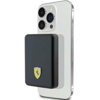 Ferrari Powerbank FEPB5MNCAK 15W 5000mAh fekete fém logó MagSafe kép