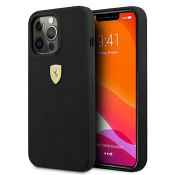 Ferrari Silicone Apple iPhone 13 Pro Max hátlap tok, fekete kép