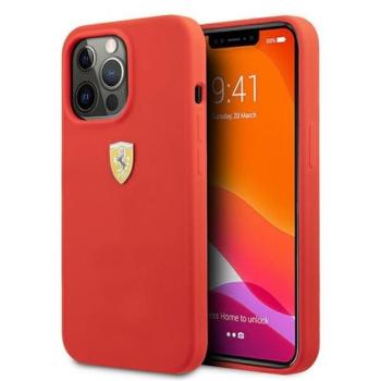 Ferrari Silicone Apple iPhone 13 Pro Max hátlap tok, piros kép