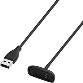 Fitbit Ace 3 / Inspire 2, töltő + kábel, USB, mágneses, 100 cm, fekete kép