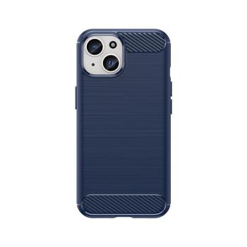 Flexible Carbon mintás tok iPhone 15 Carbon Case - kék kép
