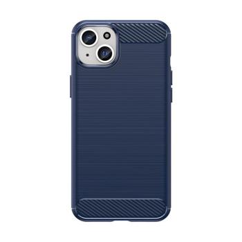 Flexible Carbon mintás tok iPhone 15 Plus Carbon tok - kék kép