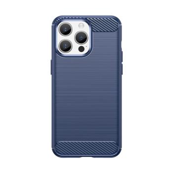 Flexible Carbon mintás tok iPhone 15 Pro Max Carbon tok - kék kép