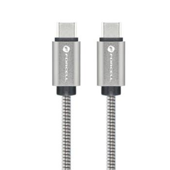 Forcell C239 Type-C - Type-C kábel 5A 100W 1m ezüst színű kép