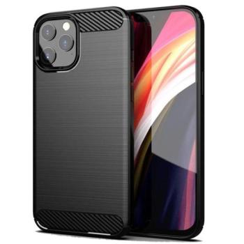 Forcell Carbon hátlap tok Apple iPhone 12/12 Pro, fekete kép