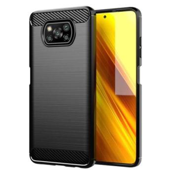 Forcell Carbon hátlap tok Poco X3, fekete kép