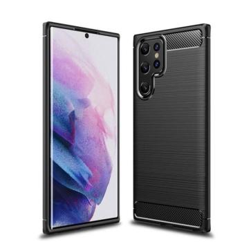 Forcell Carbon hátlap tok Samsung Galaxy S22 Ultra, fekete kép