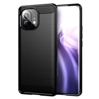 Forcell Carbon hátlap tok Xiaomi Mi 11 Lite 5G, fekete kép