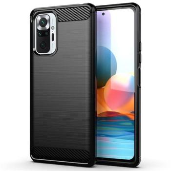 Forcell Carbon hátlap tok Xiaomi Redmi Note 10 5G , fekete kép