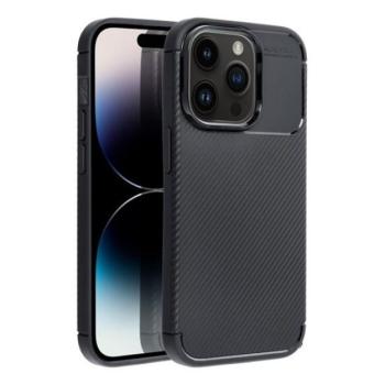 Forcell Carbon Premium Apple iPhone 12 / 12 Pro karbon mintás szilikon tok, fekete kép