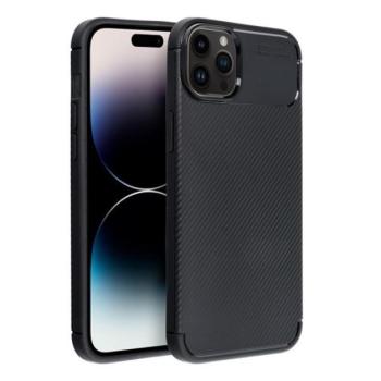 Forcell Carbon Premium Apple iPhone 14 Plus karbon mintás szilikon tok, fekete kép