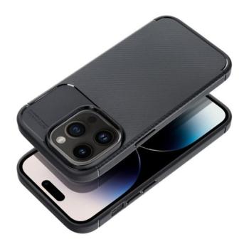 Forcell Carbon Premium hátlap tok Apple iPhone 15 Pro Max karbon mintás szilikon tok, fekete kép