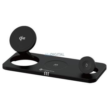 Forcell F-004 F-Energy MagNetix 3-az-1-ben vezeték nélküli töltőállomás 20.5W Qi2 - fekete kép
