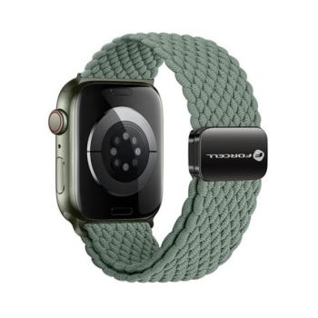 Forcell F-Design FA02 Apple Watch 38/40/41mm nylon mágneses szíj, olívazöld kép
