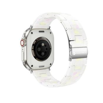 Forcell F-Design FA04 Apple Watch 42/44/45/49mm márvány mintás szíj, fehér kép